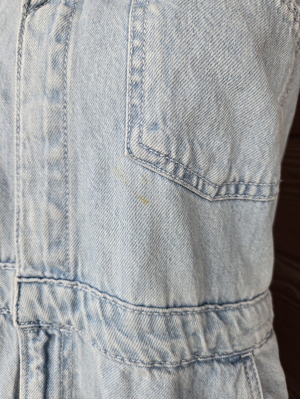 Universal Thread Light Wash Denim Halter Maxi Dress Women's Size 12 - Picture 5 of 16